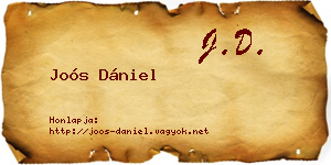 Joós Dániel névjegykártya