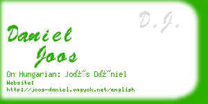 daniel joos business card